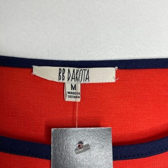 BB Dakota Red & Navy Colorblock Dress Size M NWT Women's - Picture 5 of 11